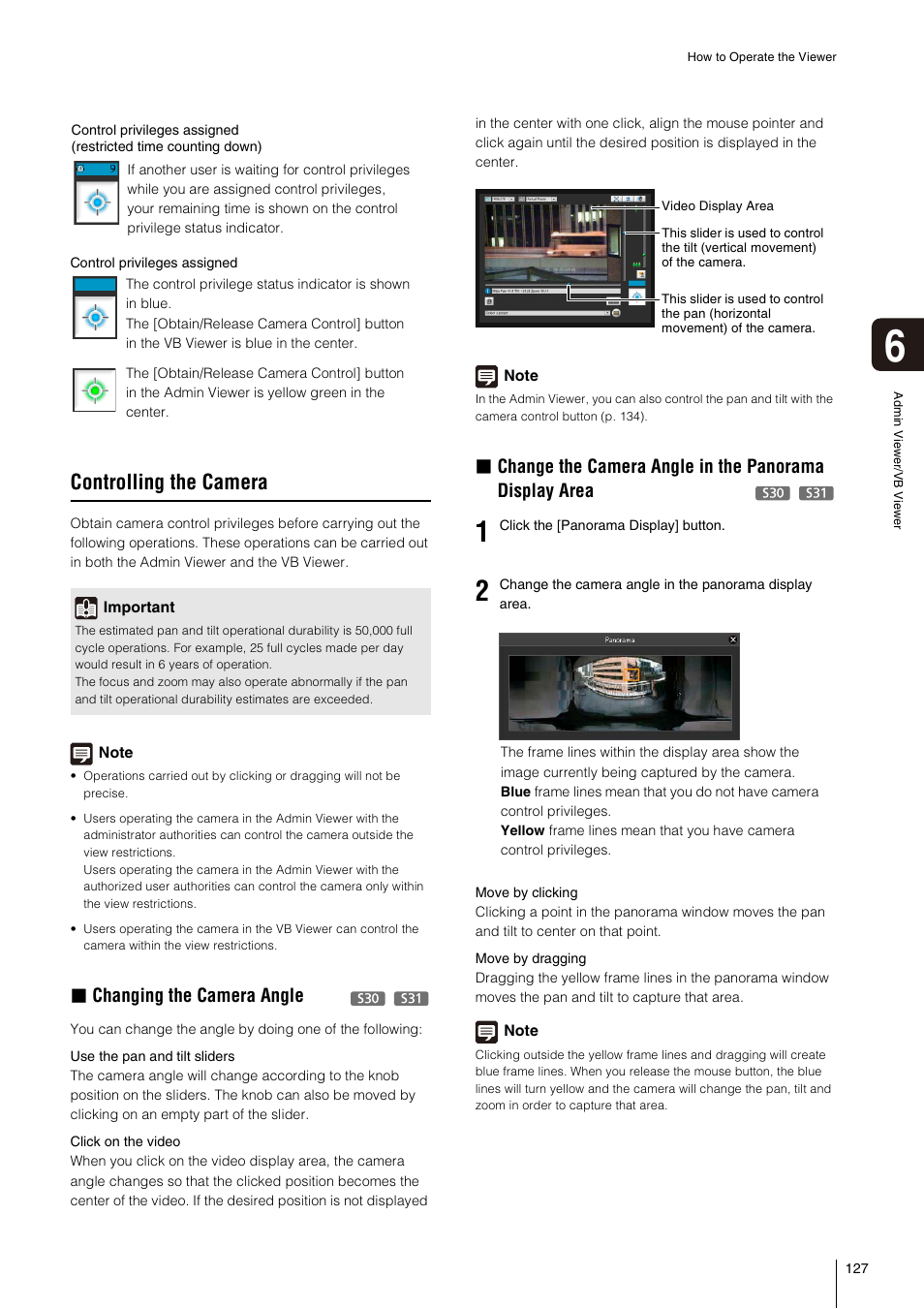 Controlling the camera, Changing the camera angle | Canon VB-S800D User Manual | Page 127 / 176