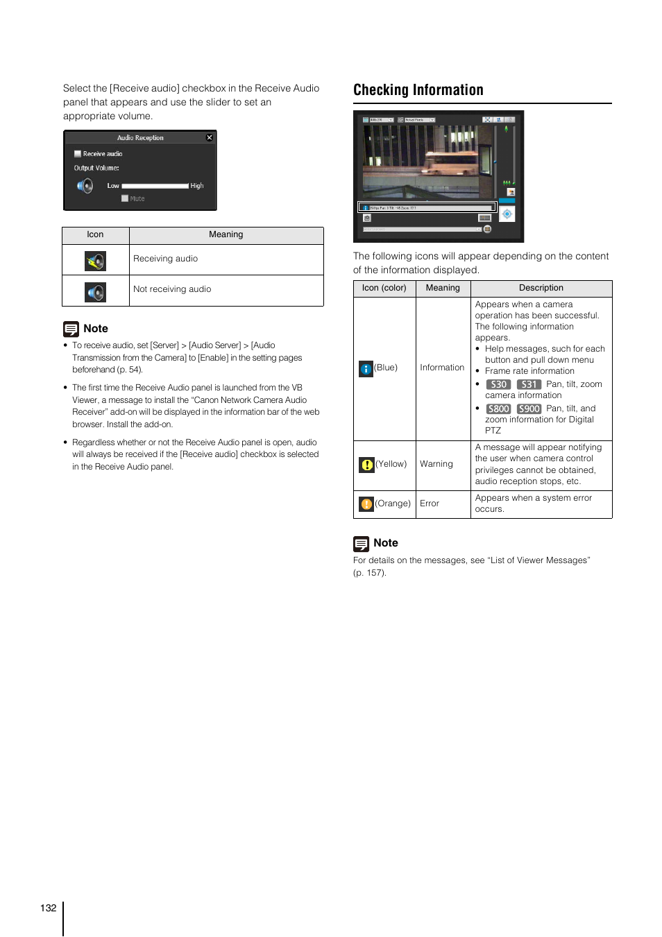 Checking information | Canon VB-S800D User Manual | Page 132 / 176