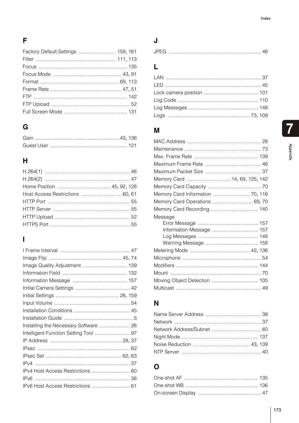 Canon VB-S800D User Manual | Page 173 / 176