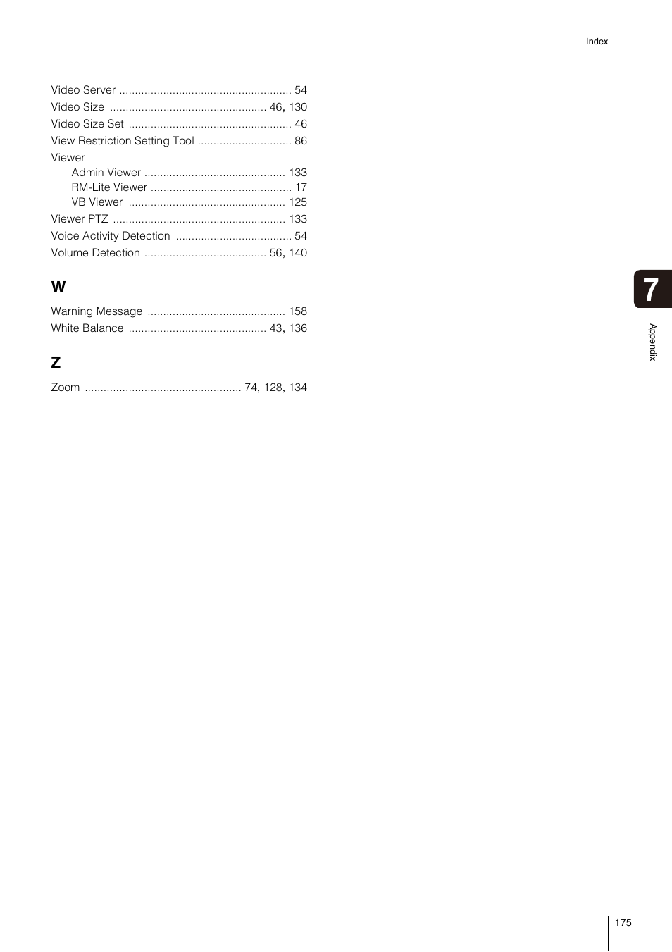 Canon VB-S800D User Manual | Page 175 / 176