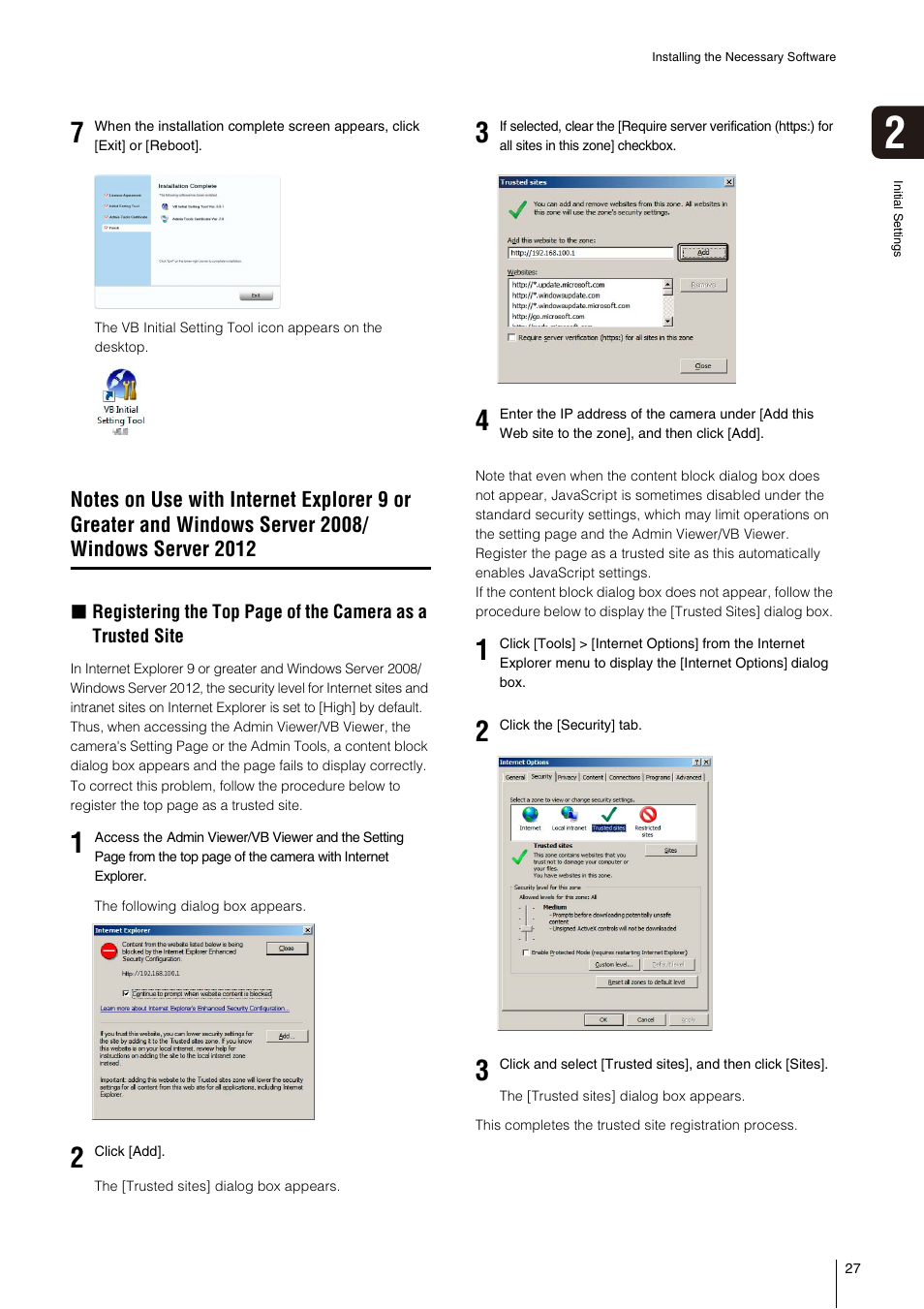 Windows server 2012 | Canon VB-S800D User Manual | Page 27 / 176