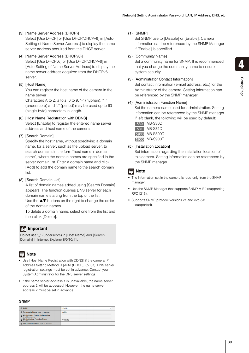 Canon VB-S800D User Manual | Page 39 / 176