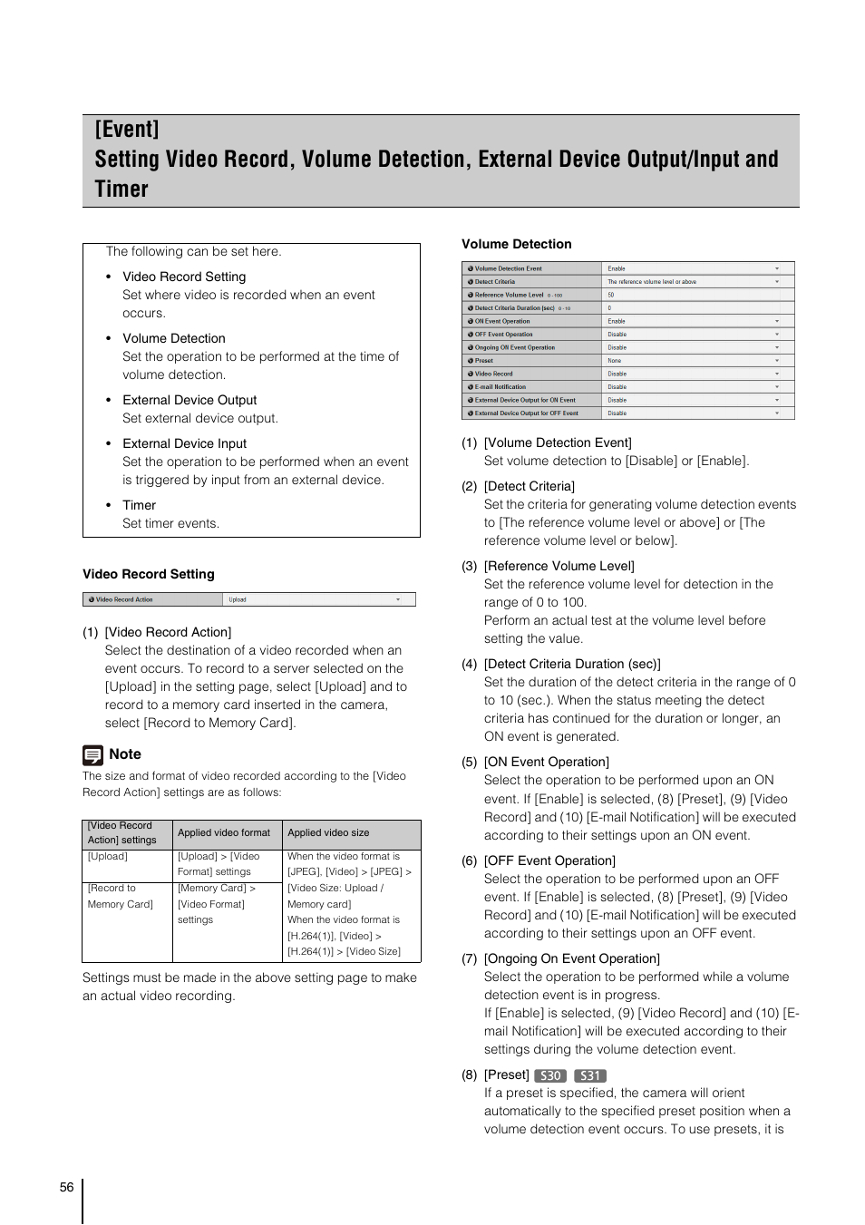 Input and timer, R (p. 56, Ion] (p. 56) | P. 56) or | Canon VB-S800D User Manual | Page 56 / 176