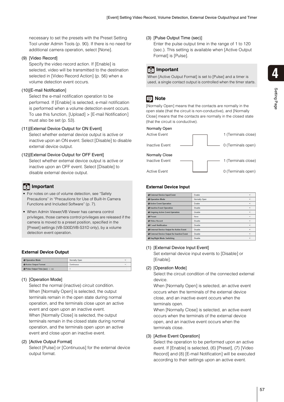 P. 57) or [e, P. 57) | Canon VB-S800D User Manual | Page 57 / 176