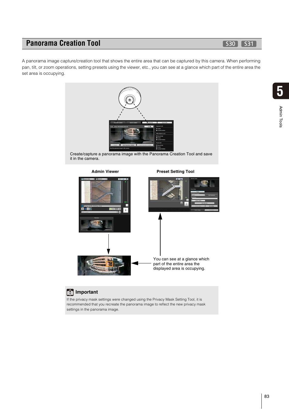 Panorama creation tool, P. 83 | Canon VB-S800D User Manual | Page 83 / 176