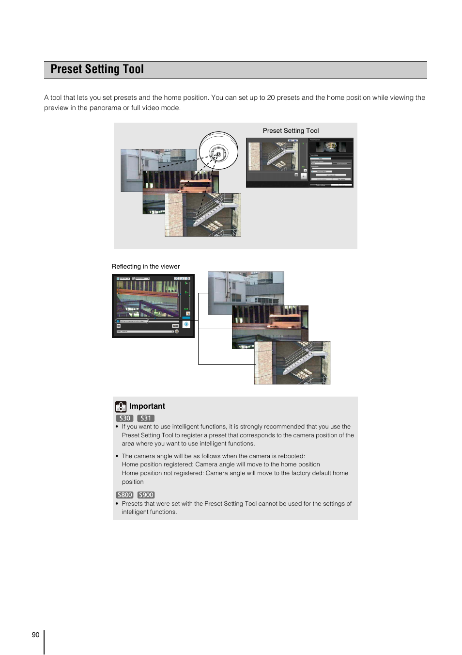 Preset setting tool, P. 90), S (p. 90 | P. 90 | Canon VB-S800D User Manual | Page 90 / 176