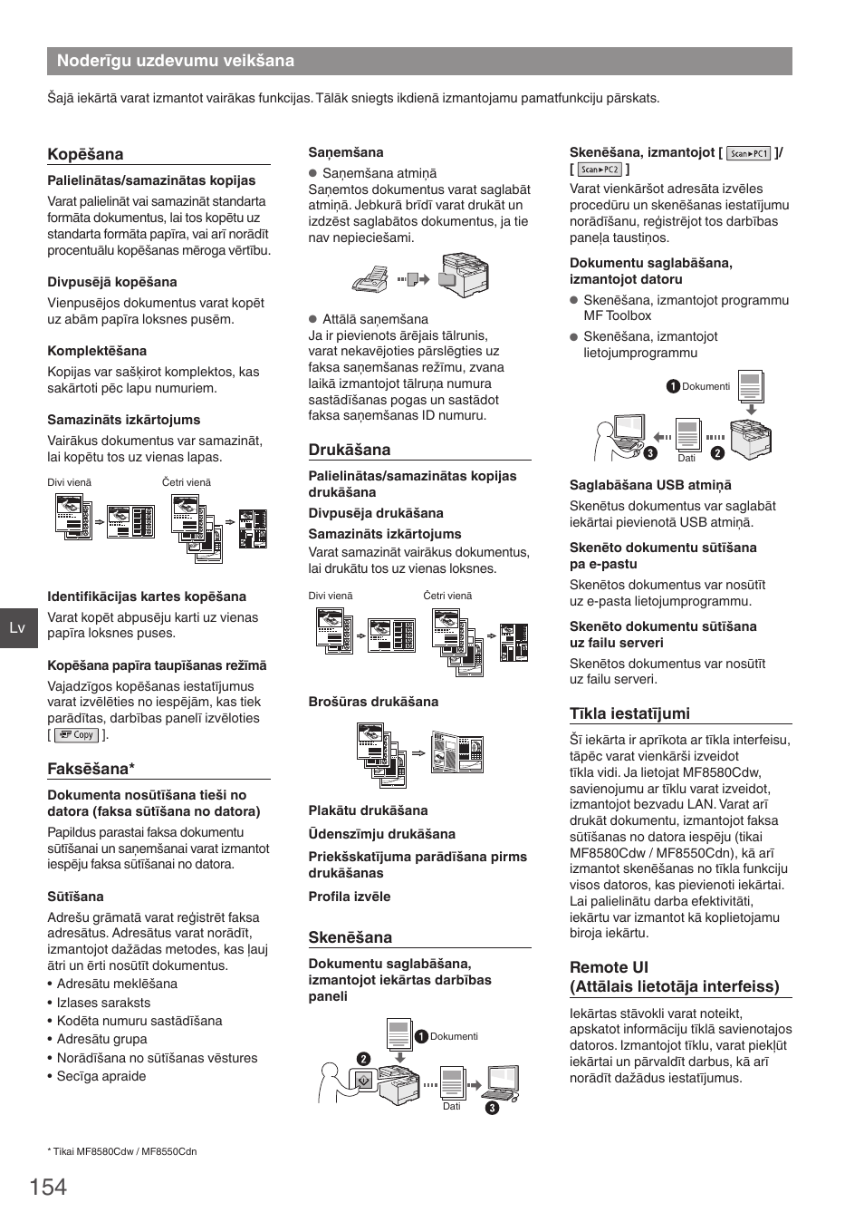 Noderīgu uzdevumu veikšana | Canon i-SENSYS MF8580Cdw User Manual | Page 154 / 292