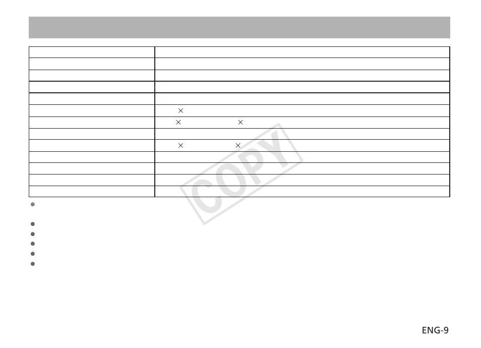 Cop y, Specifications | Canon EF 85mm f1.2L II USM User Manual | Page 10 / 11