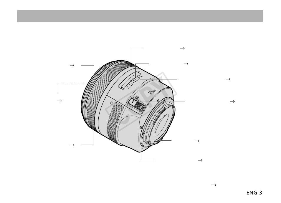 Cop y, Nomenclature | Canon EF 85mm f1.2L II USM User Manual | Page 4 / 11