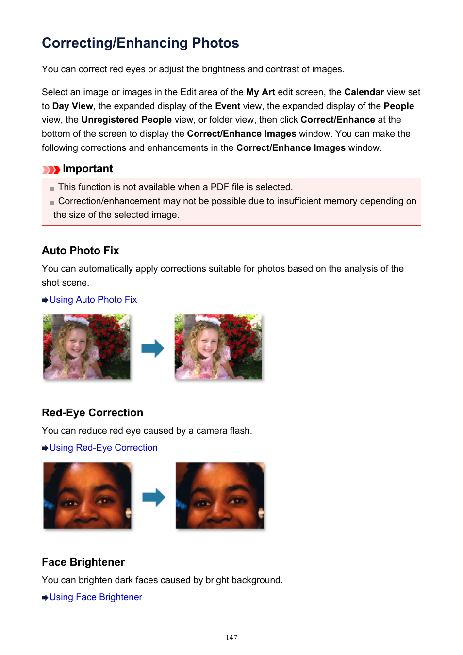 Correcting/enhancing photos | Canon PIXMA IP2700 User Manual | Page 147 / 339