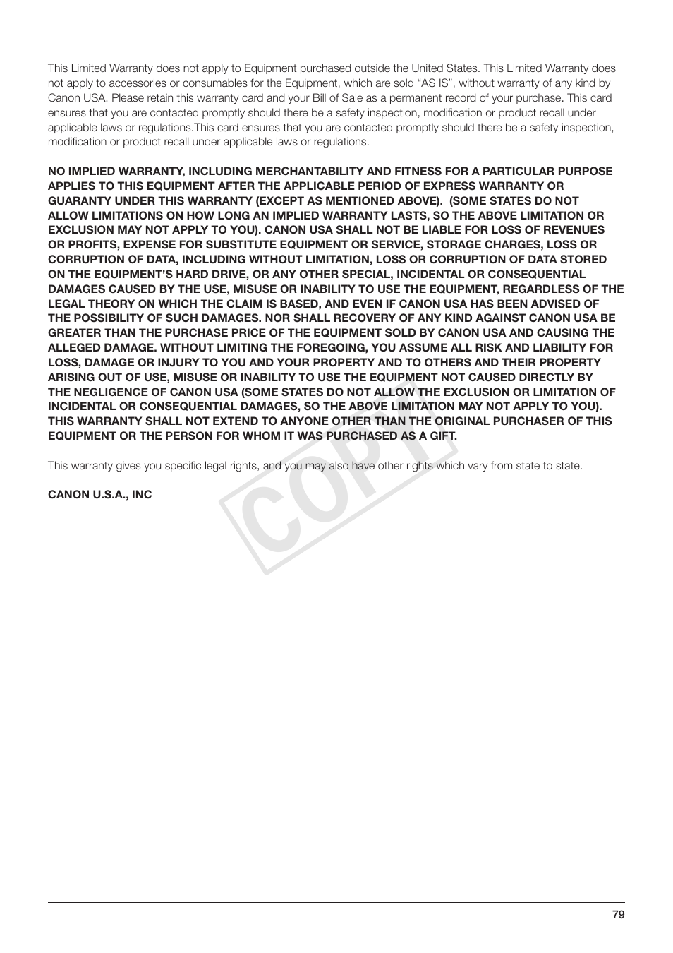 Cop y | Canon DP-V3010 User Manual | Page 79 / 82