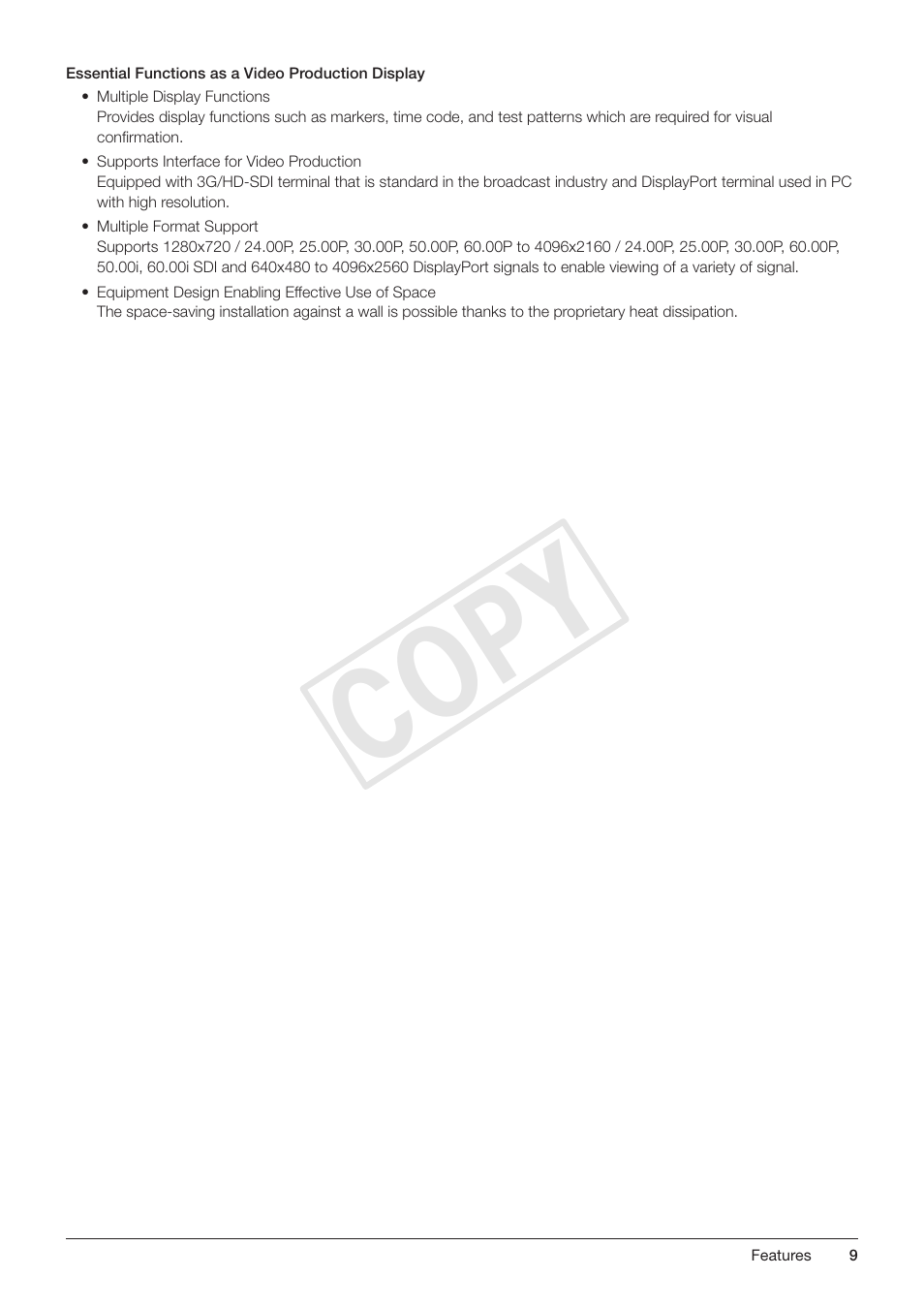 Cop y | Canon DP-V3010 User Manual | Page 9 / 82