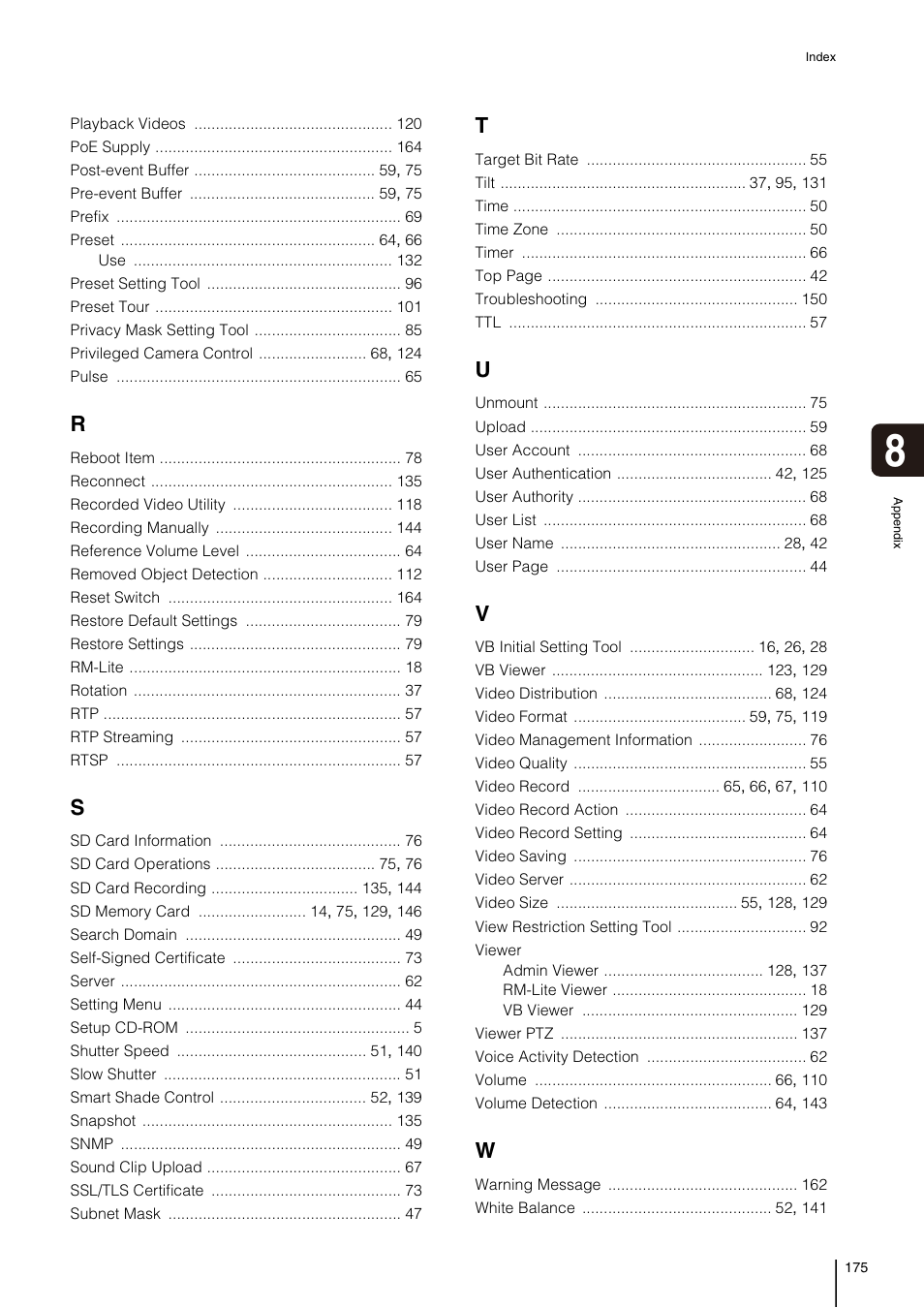 Canon VB-H41 User Manual | Page 175 / 177