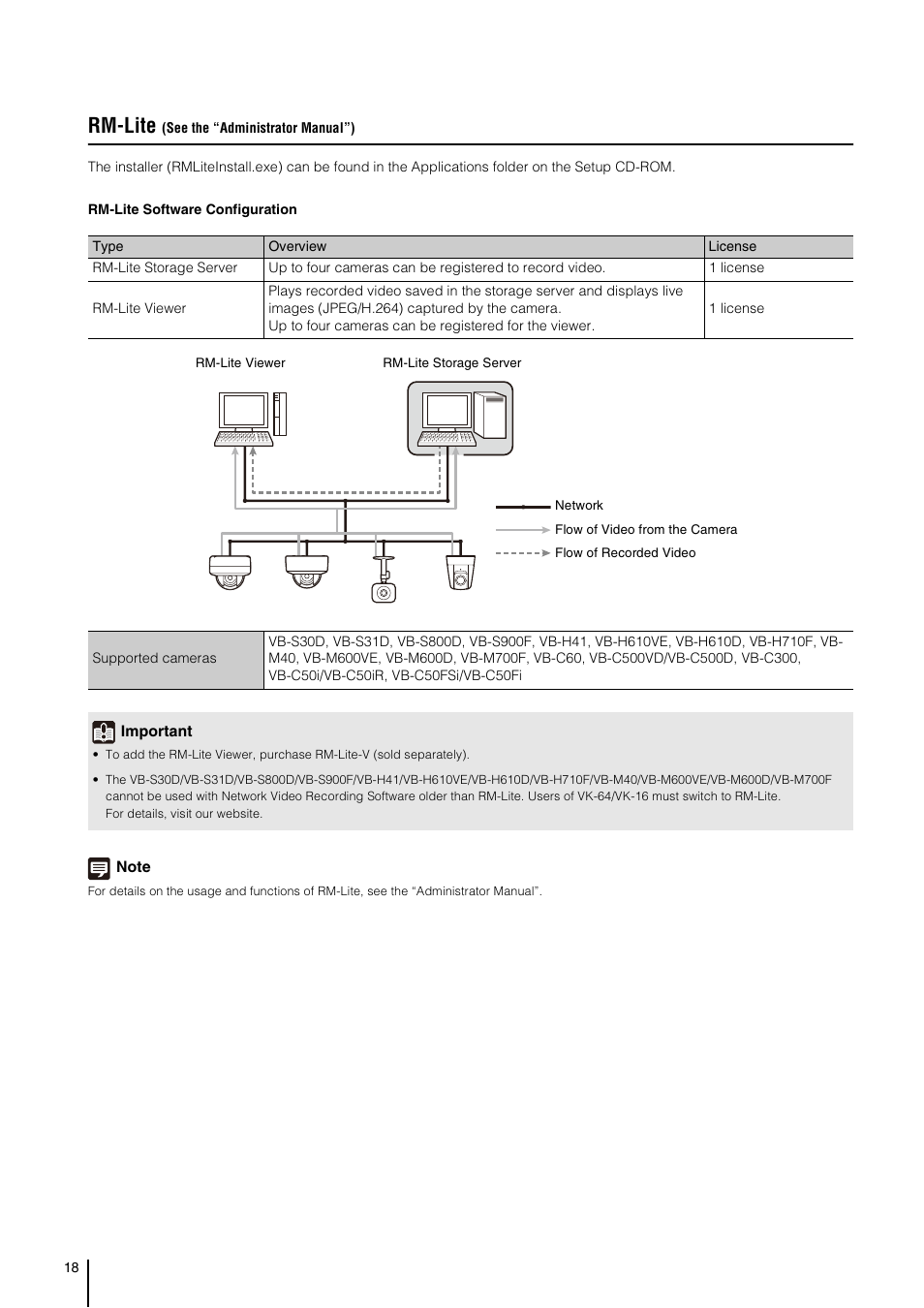 Rm-lite (see the “administrator manual”), Ll the rm-lite viewer (p. 18, P. 18 | Rm-lite | Canon VB-H41 User Manual | Page 18 / 177