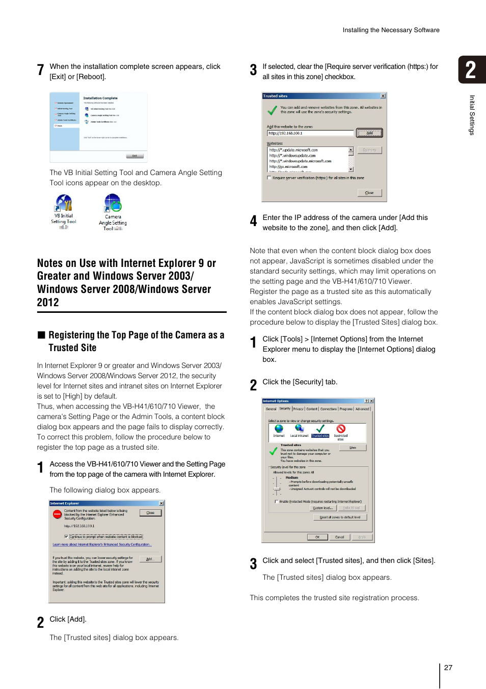 Windows server 2008/windows server 2012 | Canon VB-H41 User Manual | Page 27 / 177