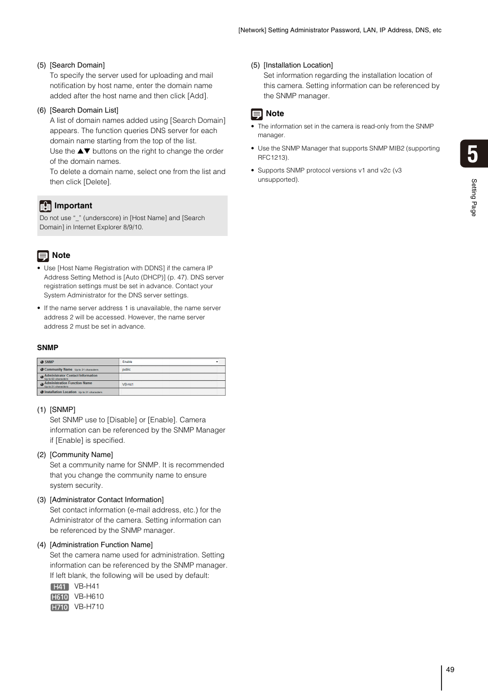 Canon VB-H41 User Manual | Page 49 / 177