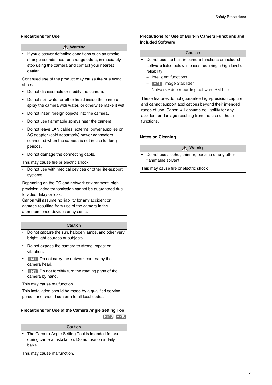 Canon VB-H41 User Manual | Page 7 / 177