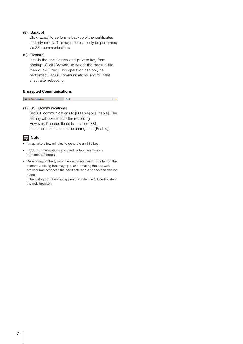 P. 74 | Canon VB-H41 User Manual | Page 74 / 177