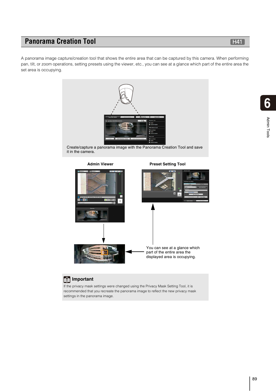 Panorama creation tool, P. 89 | Canon VB-H41 User Manual | Page 89 / 177