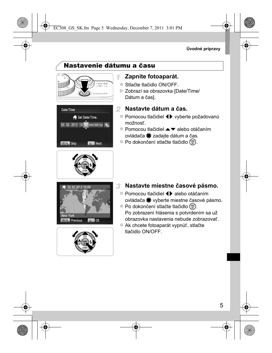 Nastavenie dátumu a času | Canon PowerShot G1 X User Manual | Page 109 / 146