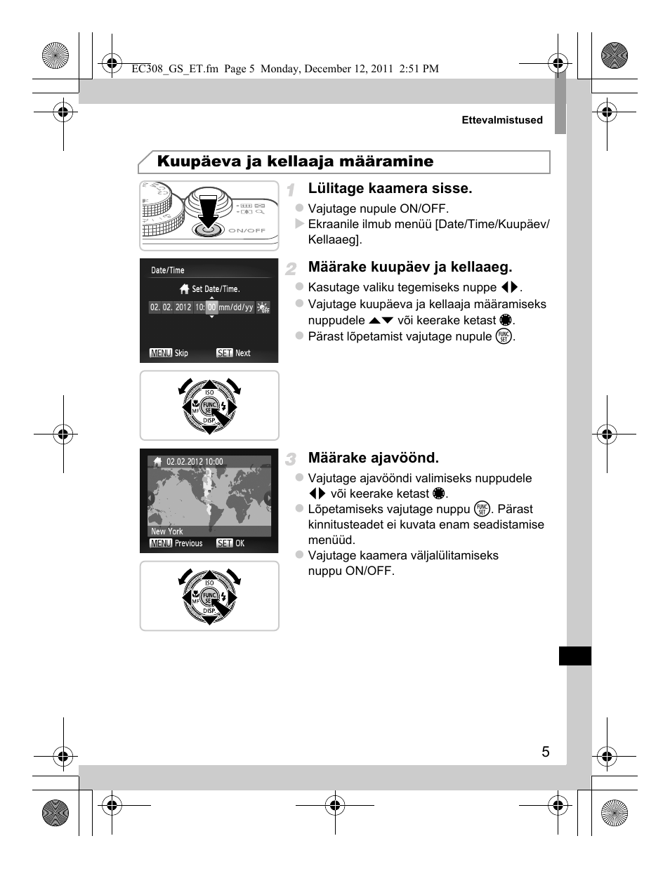 Kuupäeva ja kellaaja määramine | Canon PowerShot G1 X User Manual | Page 117 / 146