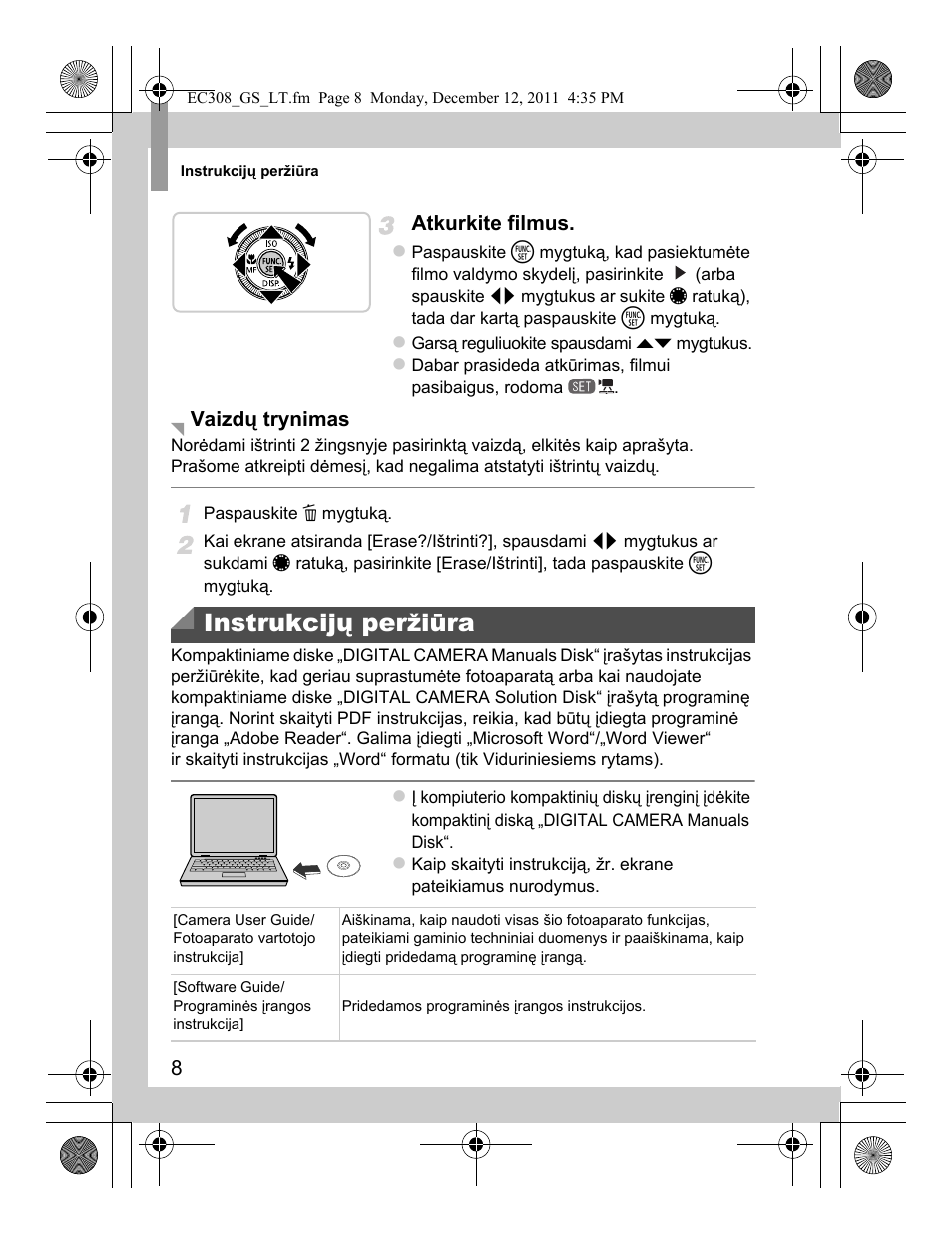 Instrukcijų peržiūra | Canon PowerShot G1 X User Manual | Page 136 / 146