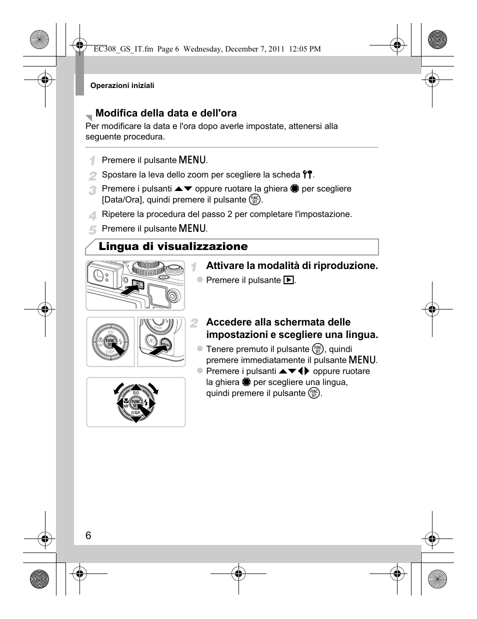 Lingua di visualizzazione | Canon PowerShot G1 X User Manual | Page 38 / 146