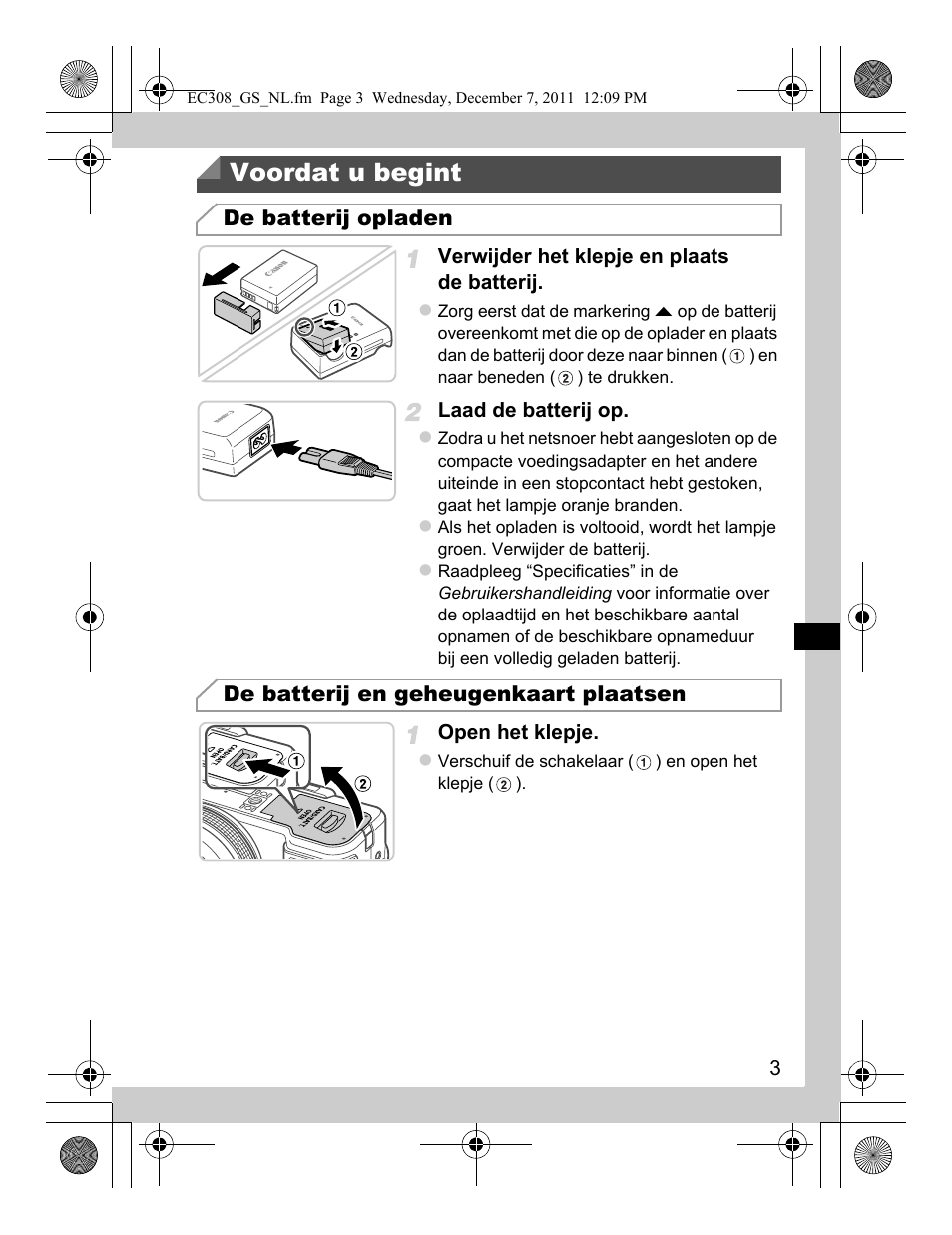 Voordat u begint | Canon PowerShot G1 X User Manual | Page 43 / 146