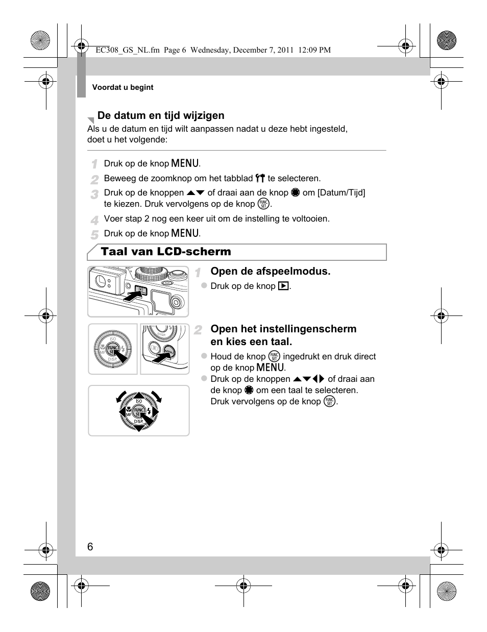 Taal van lcd-scherm | Canon PowerShot G1 X User Manual | Page 46 / 146