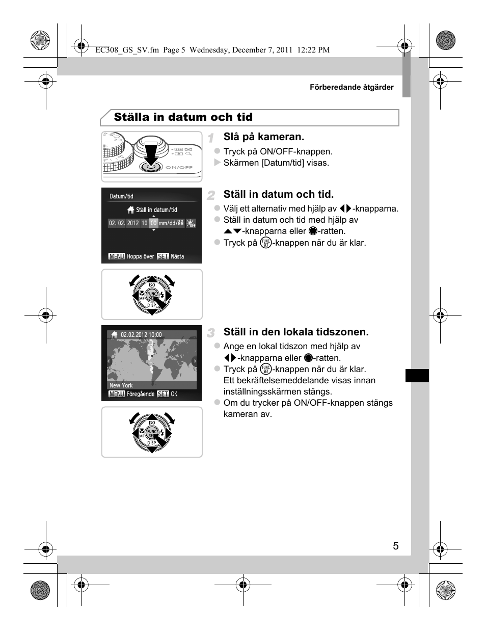 Ställa in datum och tid | Canon PowerShot G1 X User Manual | Page 69 / 146