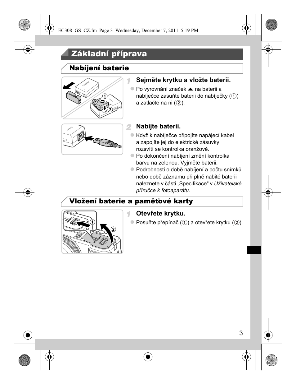 Základní příprava | Canon PowerShot G1 X User Manual | Page 83 / 146