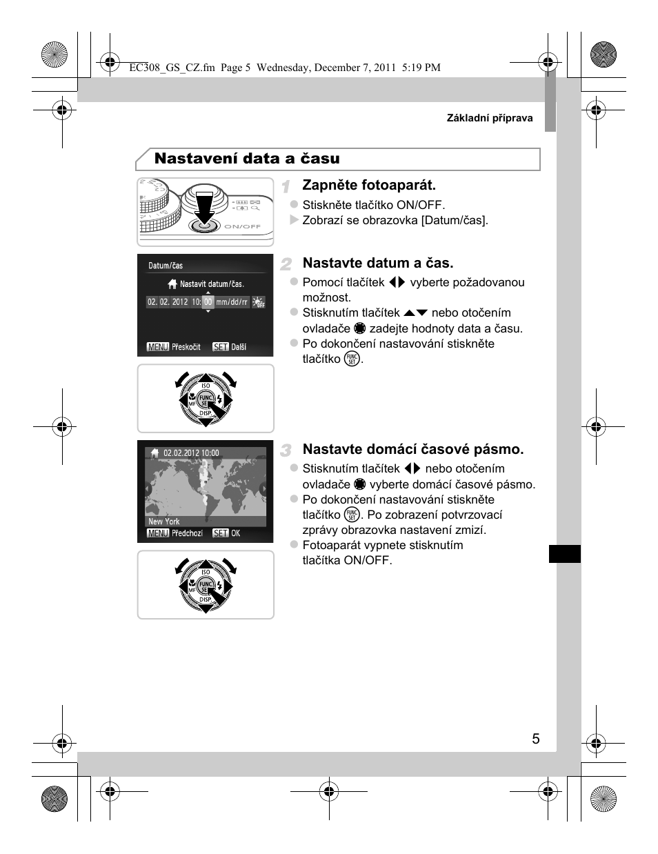 Nastavení data a času | Canon PowerShot G1 X User Manual | Page 85 / 146