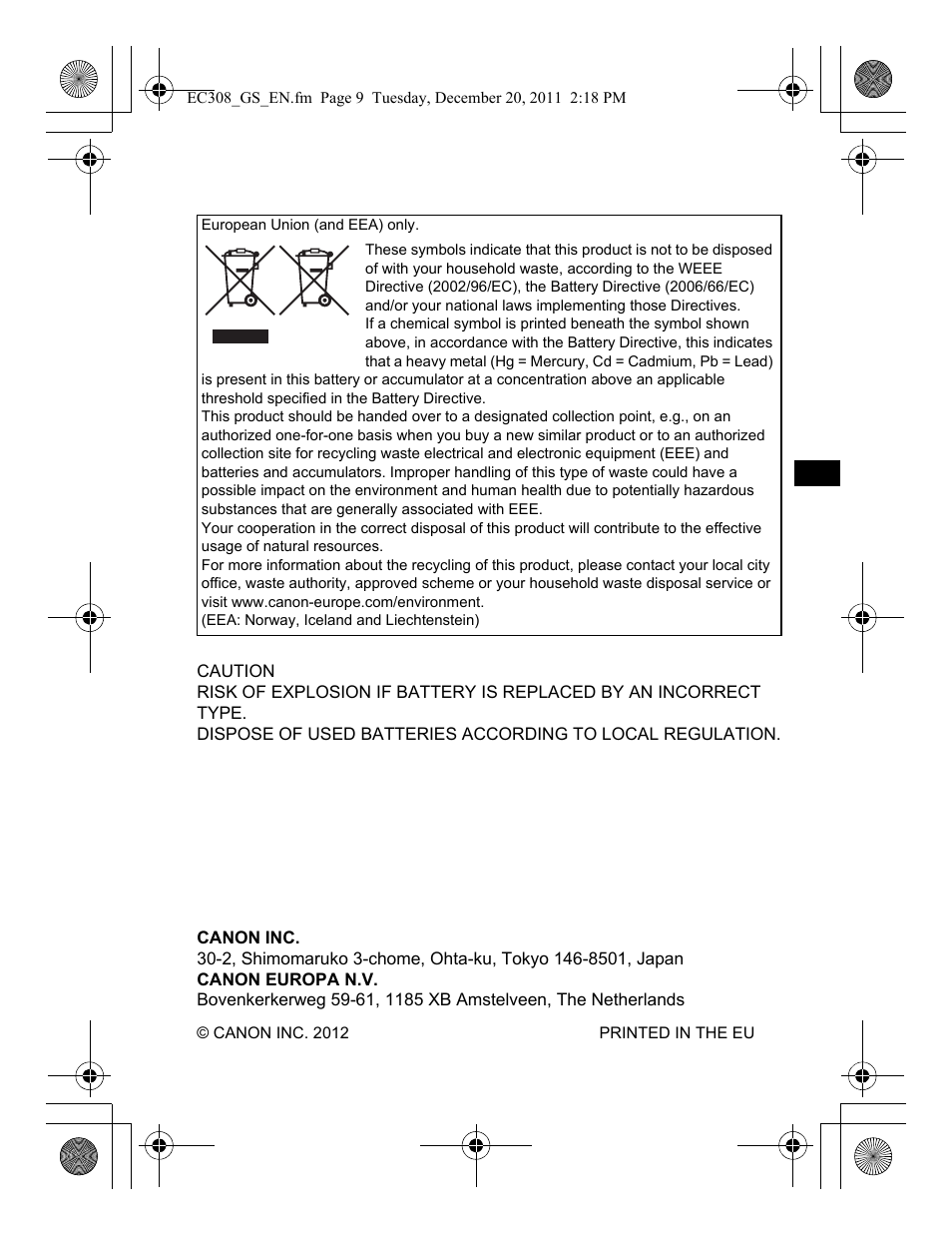 Canon PowerShot G1 X User Manual | Page 9 / 146