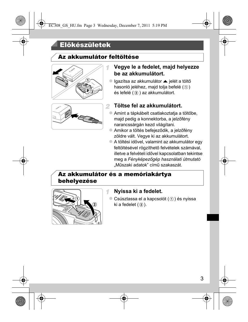 Előkészületek | Canon PowerShot G1 X User Manual | Page 91 / 146