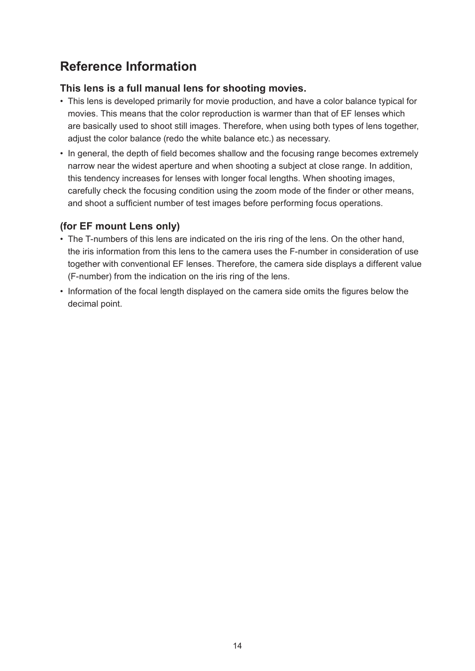 Reference information | Canon CN-E15.5-47mm T2.8 L SSP User Manual | Page 27 / 43