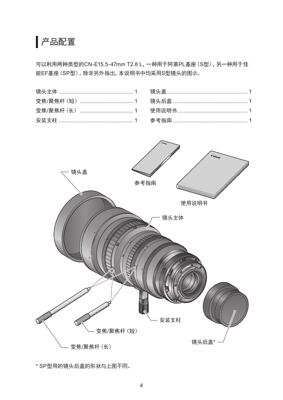 产品配置 | Canon CN-E15.5-47mm T2.8 L SSP User Manual | Page 31 / 43