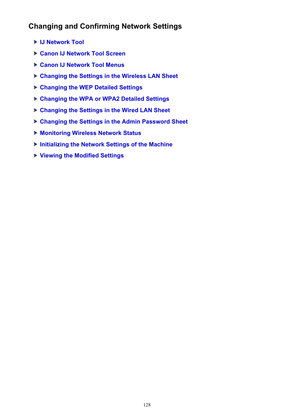Changing and confirming network settings | Canon PIXMA iX6850 User Manual | Page 128 / 378