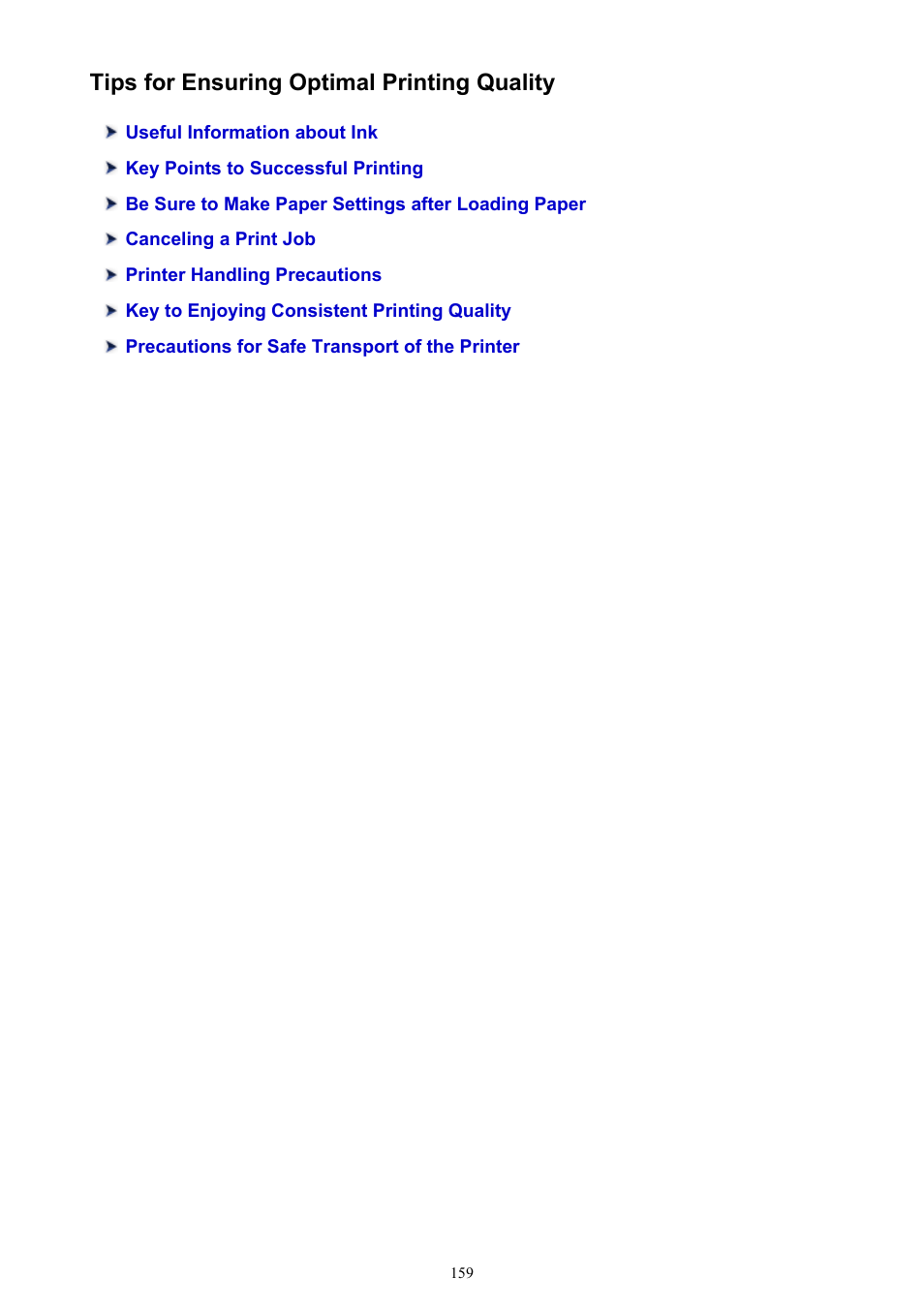 Tips for ensuring optimal printing quality | Canon PIXMA iX6850 User Manual | Page 159 / 378