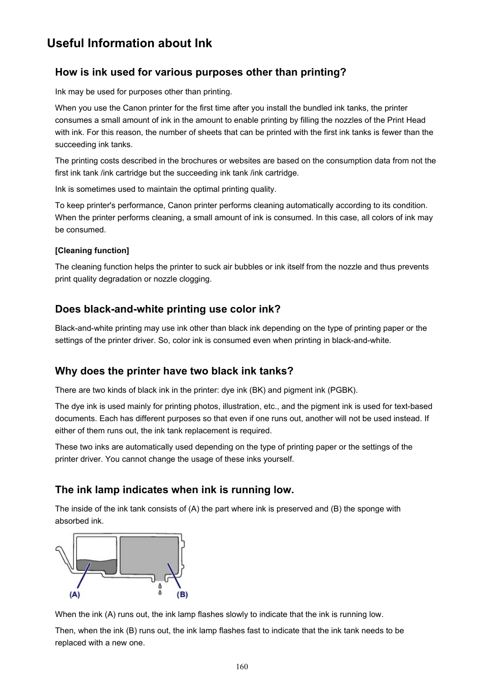 Useful information about ink | Canon PIXMA iX6850 User Manual | Page 160 / 378