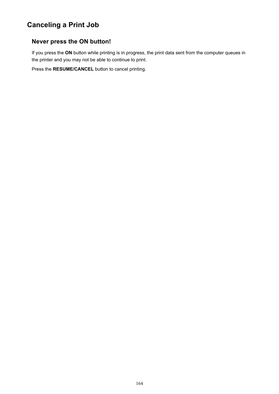 Canceling a print job | Canon PIXMA iX6850 User Manual | Page 164 / 378