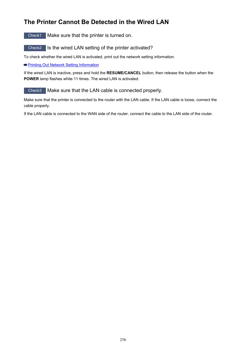 The printer cannot be detected in the wired lan | Canon PIXMA iX6850 User Manual | Page 256 / 378