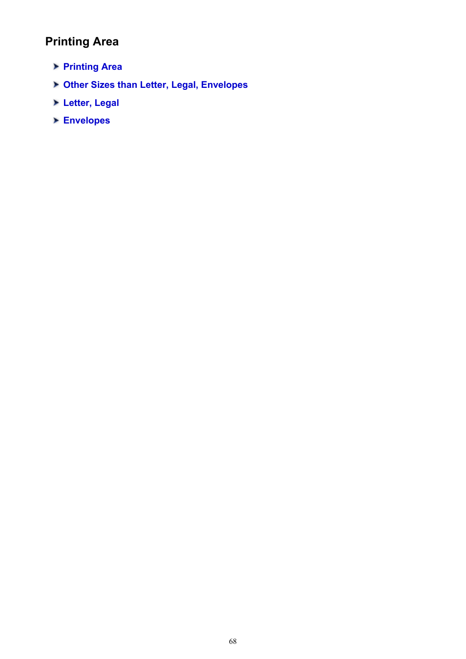 Printing area | Canon PIXMA iX6850 User Manual | Page 68 / 378