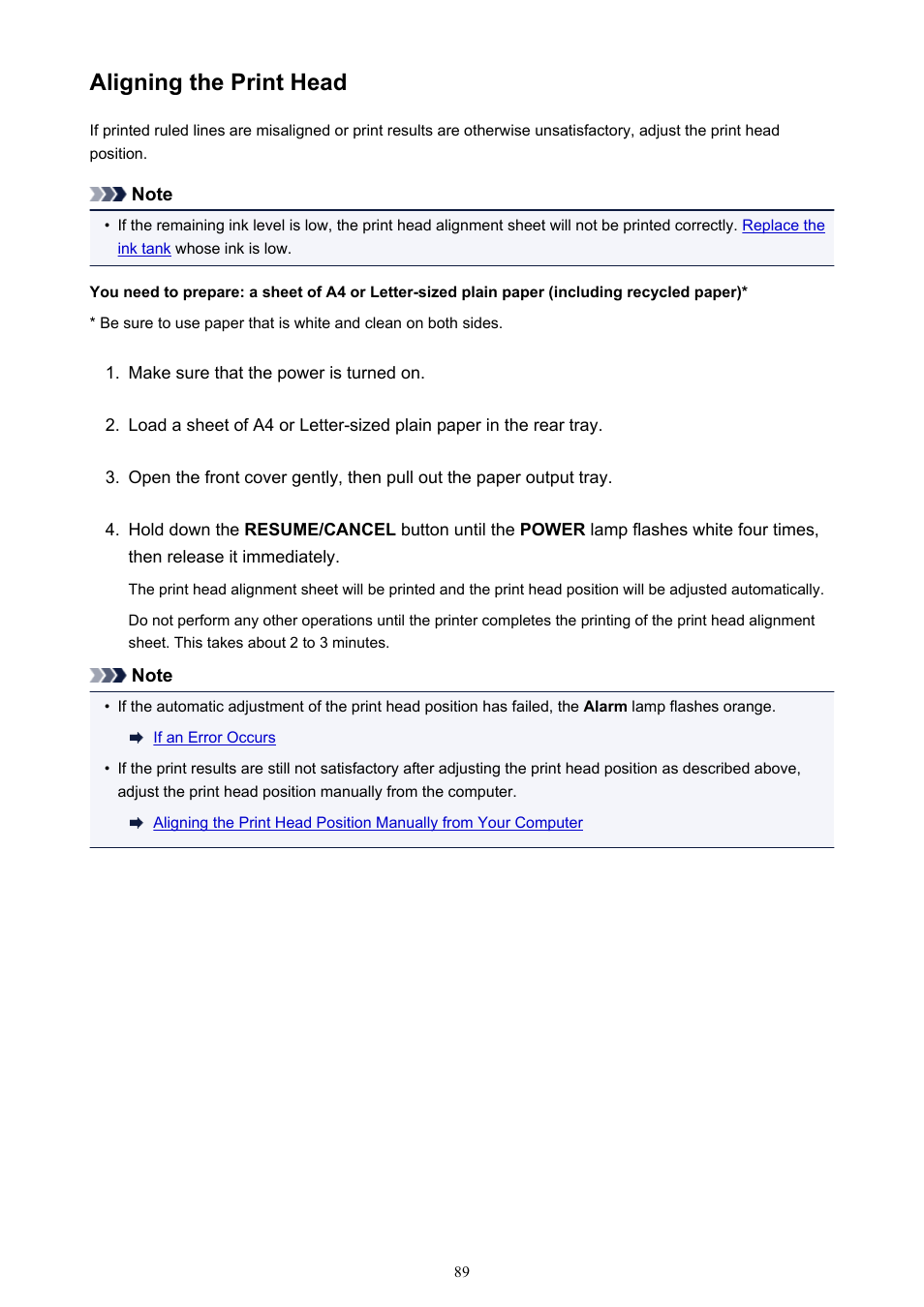 Aligning the print head | Canon PIXMA iX6850 User Manual | Page 89 / 378