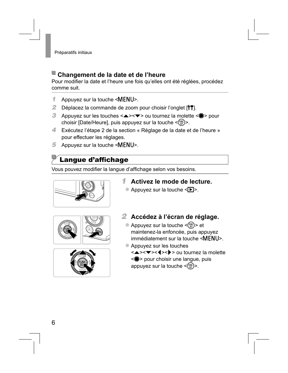 Langue d’affi chage | Canon PowerShot S110 User Manual | Page 22 / 148