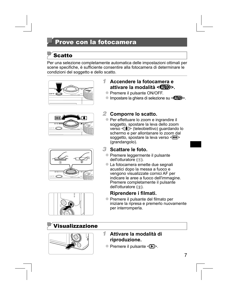 Prove con la fotocamera | Canon PowerShot S110 User Manual | Page 39 / 148