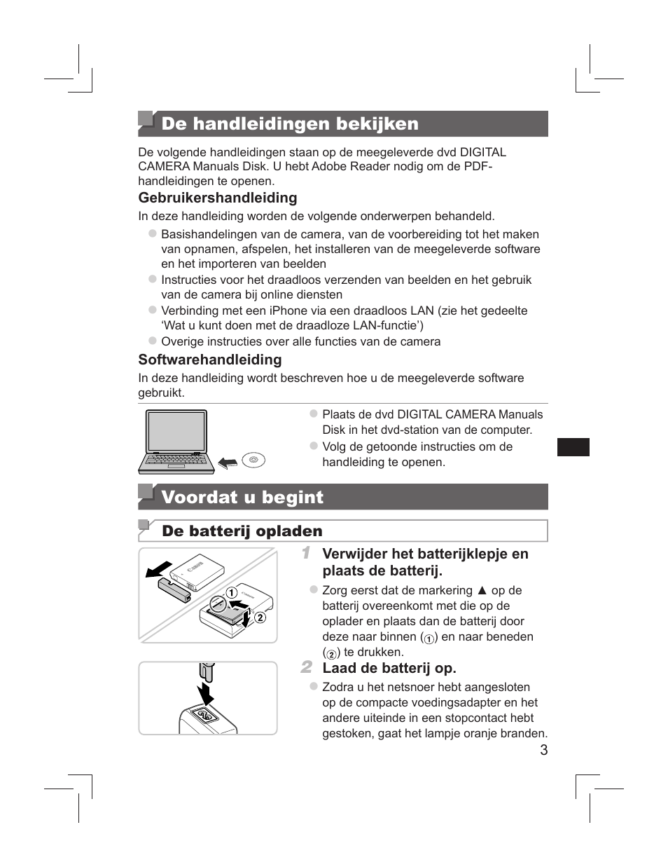 De handleidingen bekijken, Voordat u begint | Canon PowerShot S110 User Manual | Page 43 / 148
