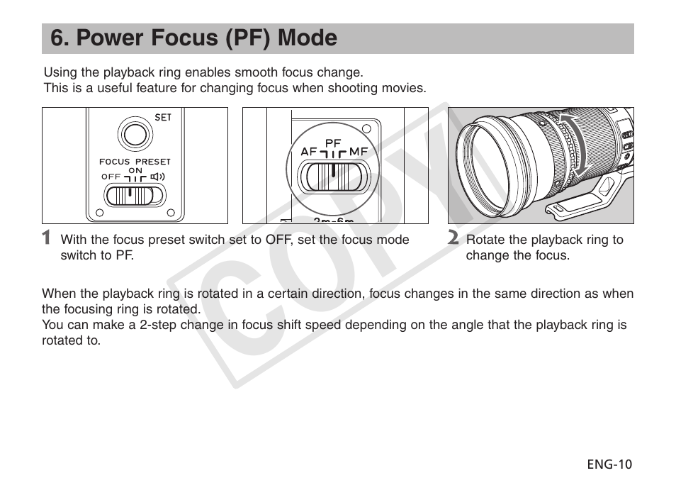 Cop y | Canon EF 600mm f4L IS II USM User Manual | Page 11 / 23