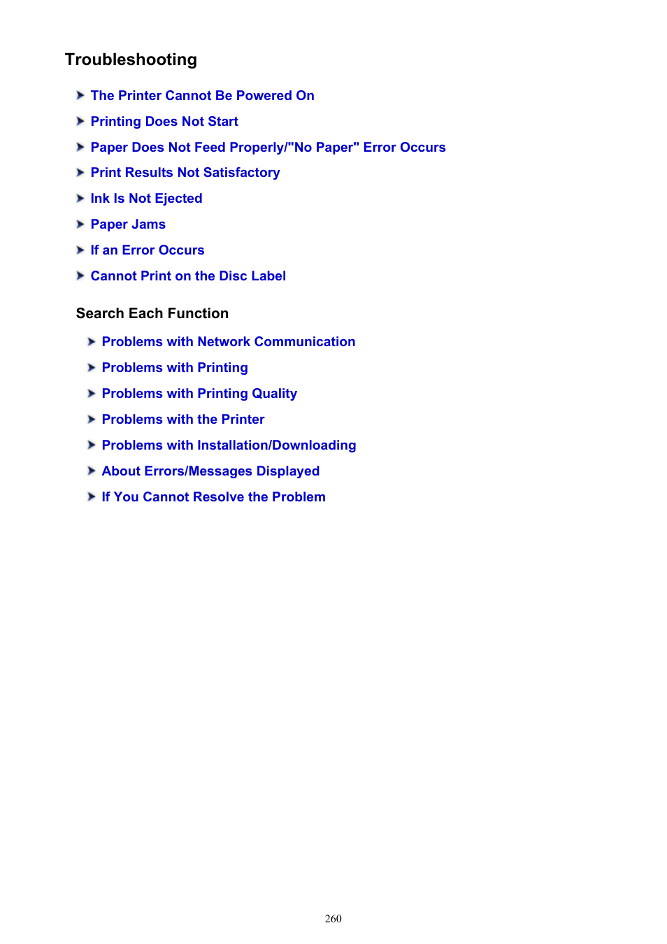 Troubleshooting | Canon PIXMA iP8750 User Manual | Page 260 / 406