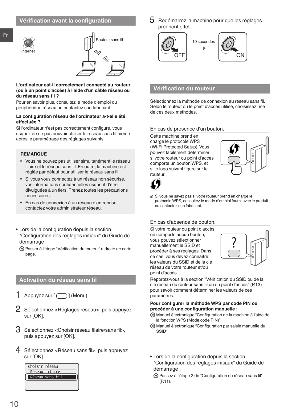 Vérification avant | Canon i-SENSYS MF4780w User Manual | Page 10 / 120