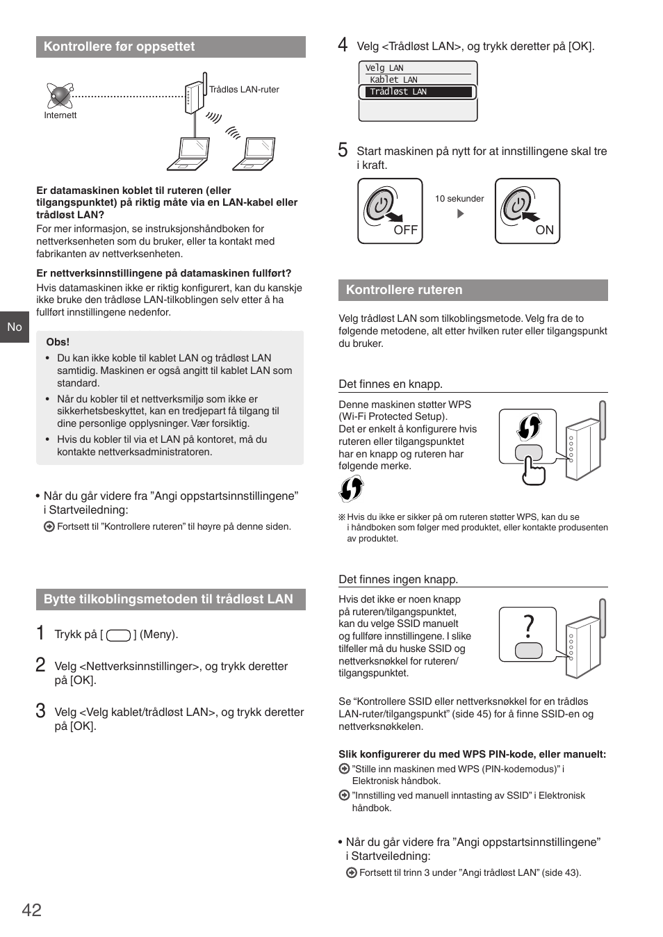 Lan kontrollere ruteren | Canon i-SENSYS MF4780w User Manual | Page 42 / 120